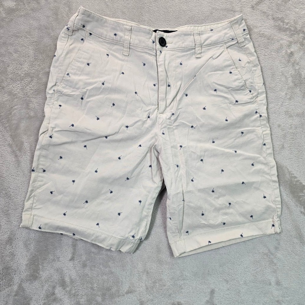 Hollister Epic Flex Classic Short 9 Inch Khaki Palm Tree Print Mens 29
